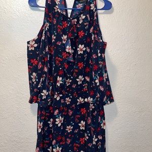 Rachel Zoe Womens- Floral Ruffled Shift Dress, Floral